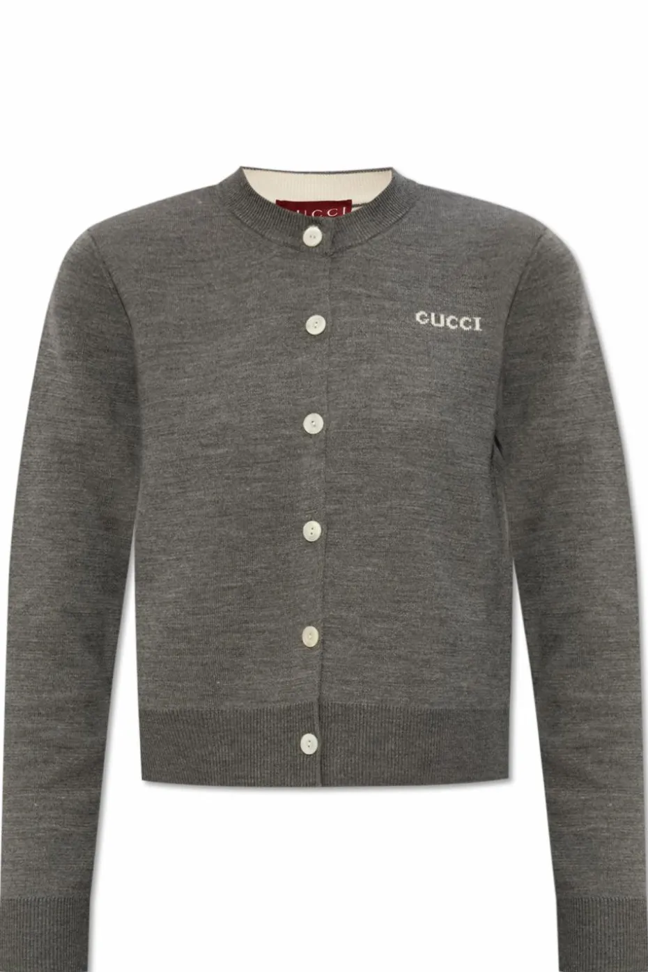 Gucci SZARY Kardigan z logo