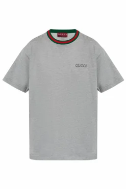 Gucci SZARY T-shirt z logo