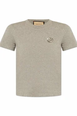 Gucci SZARY T-shirt z logo