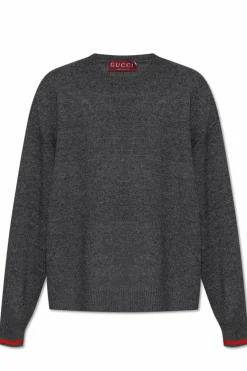 Gucci SZARY Wełniany sweter