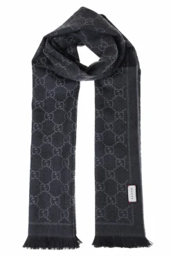 Gucci SZARY WEŁNIANY SZAL