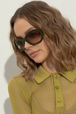 Gucci ZIELONY Okulary przeciwsłoneczne