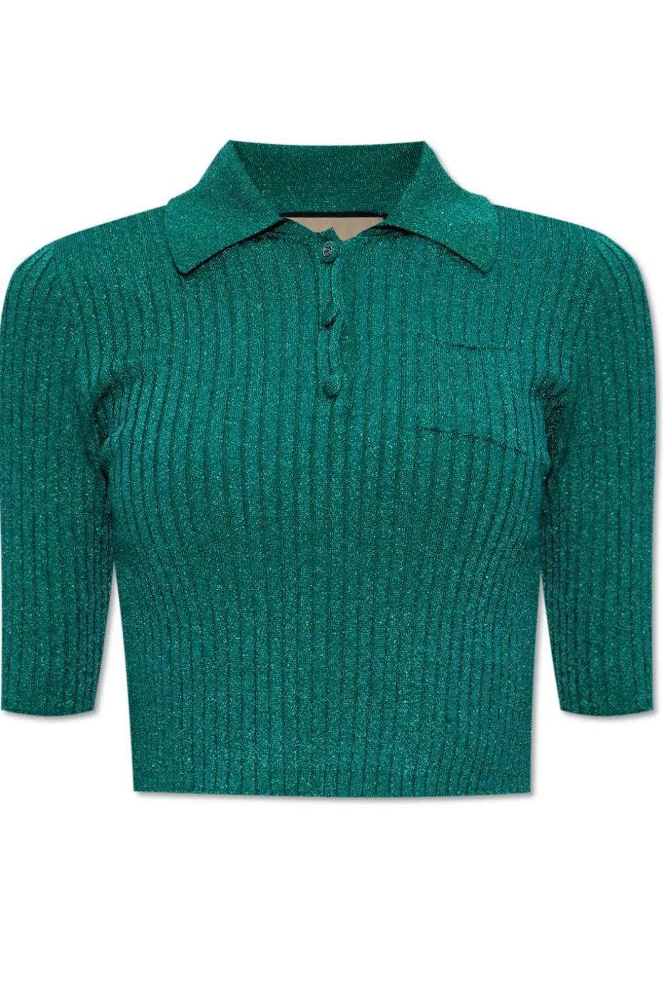 Gucci ZIELONY Prążkowany top