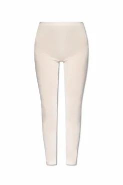 Hanro kremowy Legginsy z mieszanki jedwabiu