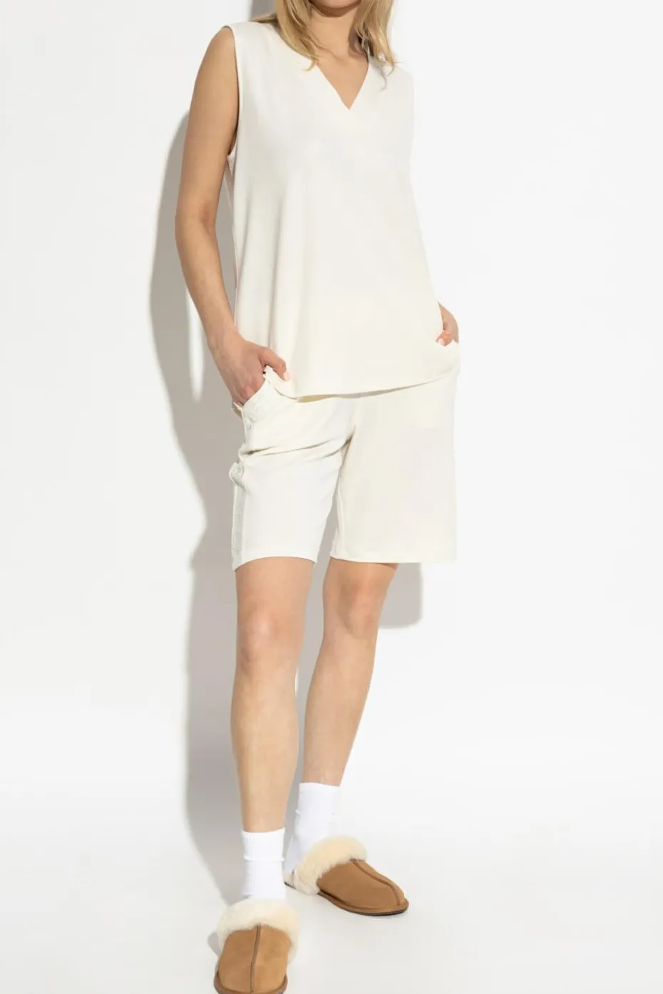 Hanro kremowy Top `Pure Comfort`