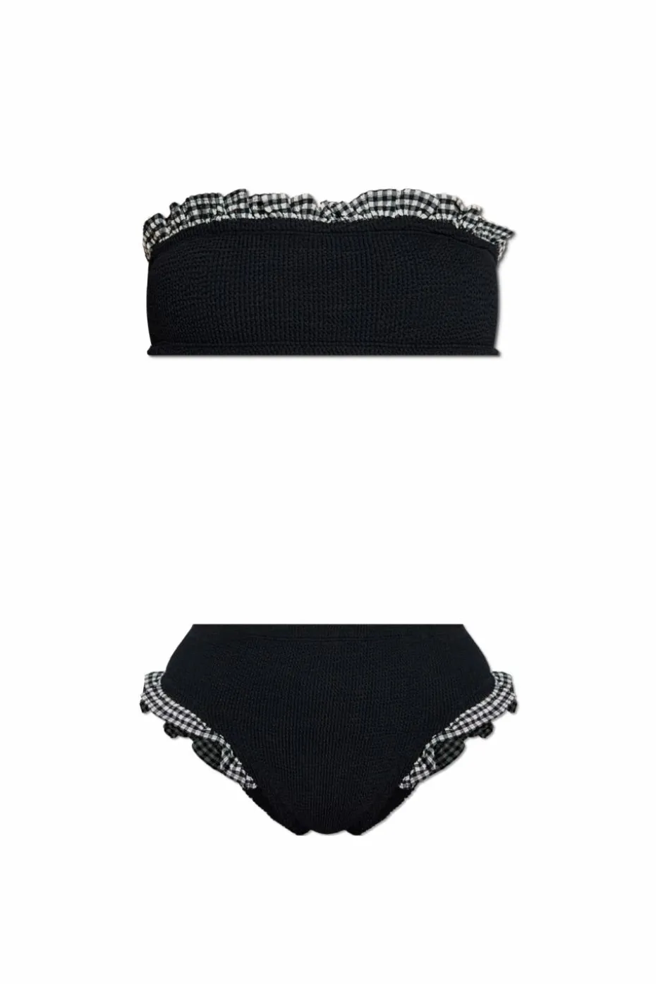 Hunza G CZARNY Dwuczęściowy kostium kąpielowy `Peggy`