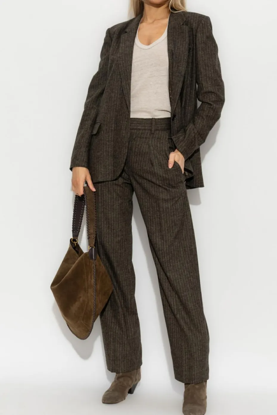 Isabel Marant BRĄZOWY Marynarka `Omelia`