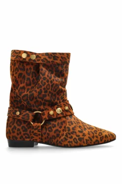 Isabel Marant BRĄZOWY Zamszowe botki `Stania`