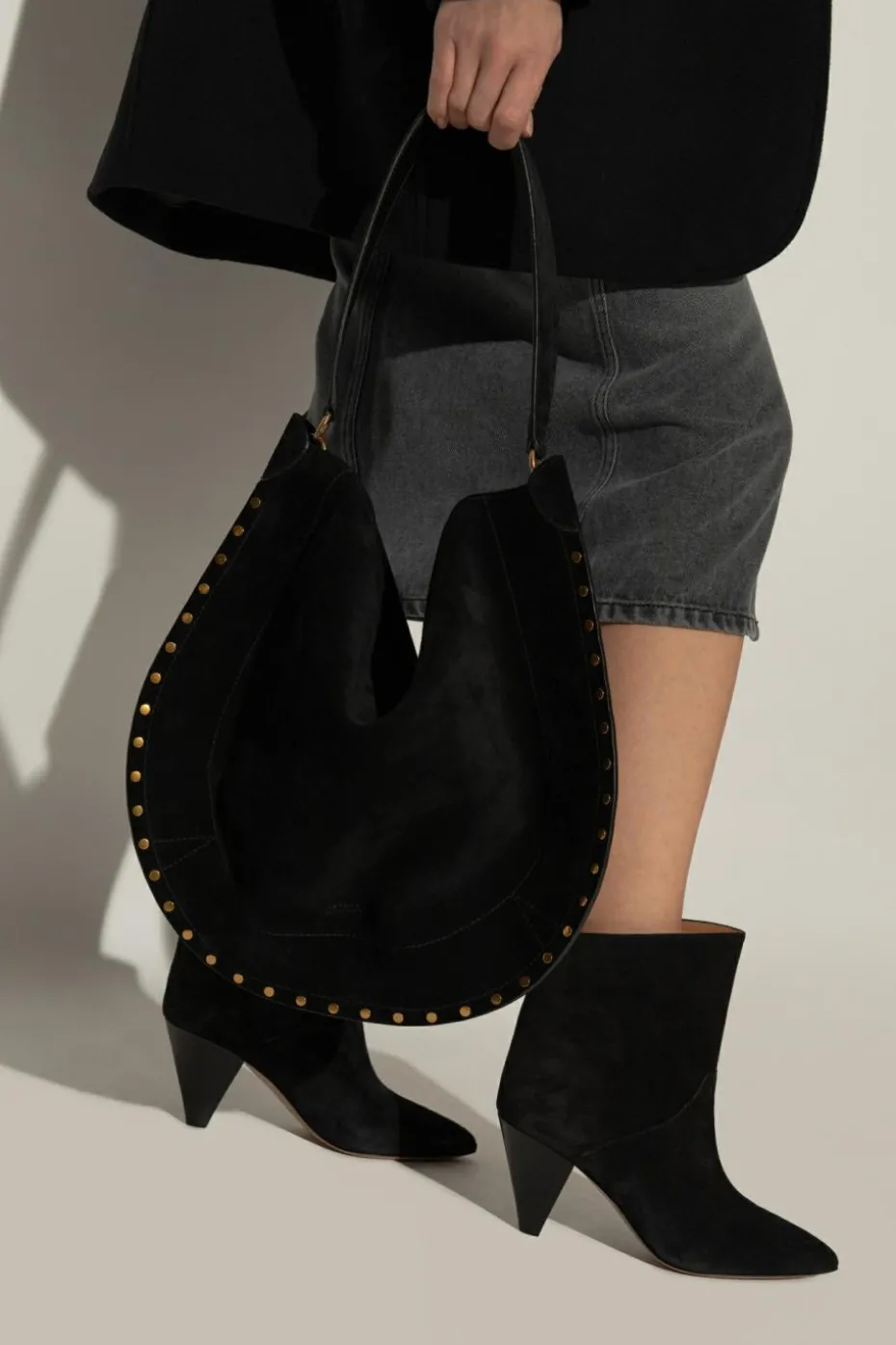 Isabel Marant CZARNY Torba `Oskan` typu `shopper`
