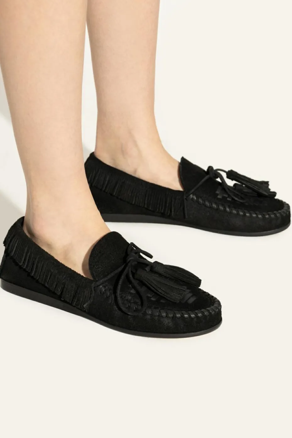 Isabel Marant CZARNY Zamszowe buty `Fitza` typu `loafers`