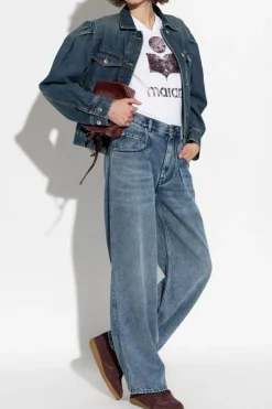 Isabel Marant NIEBIESKI Jeansowa kurtka `Nolinea`