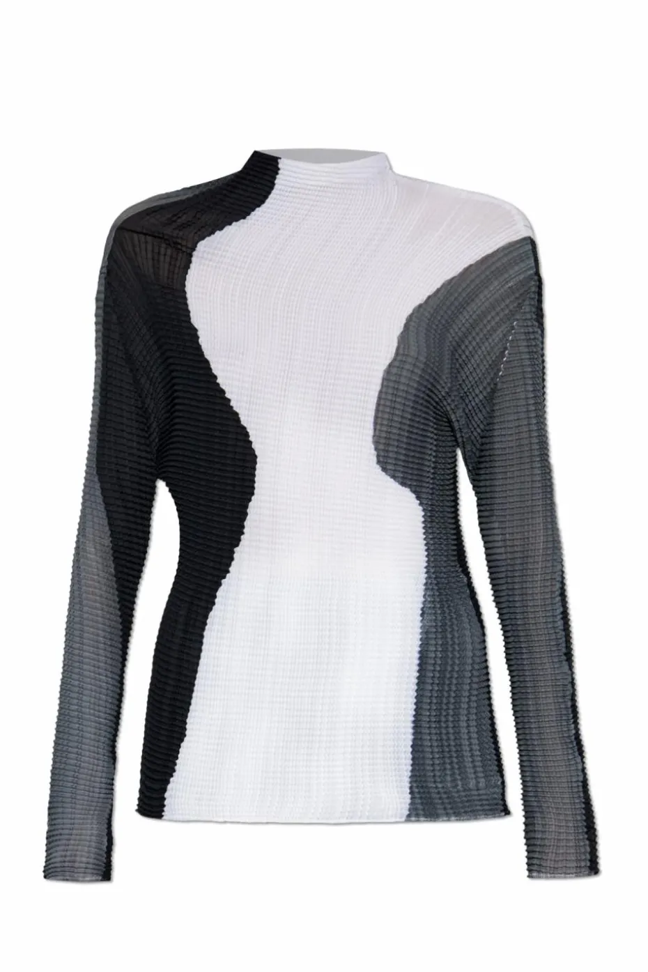 Issey Miyake BIAŁY Plisowany top