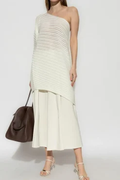 Issey Miyake kremowy Plisowany top