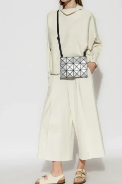 Issey Miyake kremowy Spodnie z zaszewkami