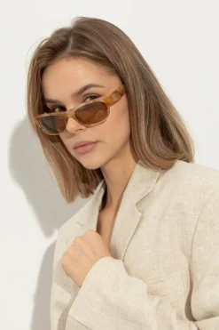Jacquemus beżowy Okulary przeciwsłoneczne