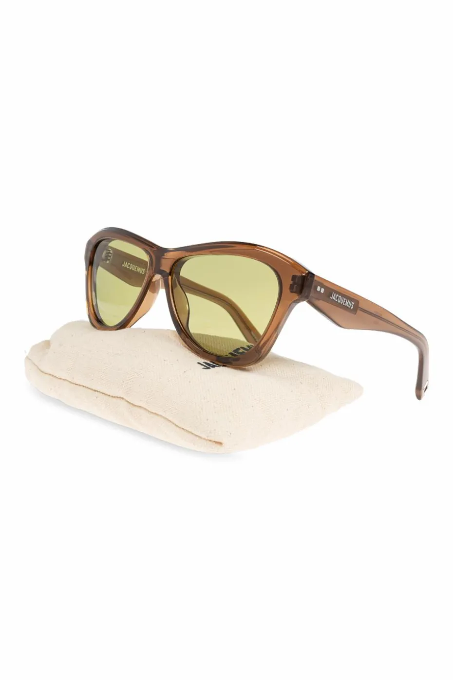 Jacquemus BRĄZOWY Okulary przeciwsłoneczne
