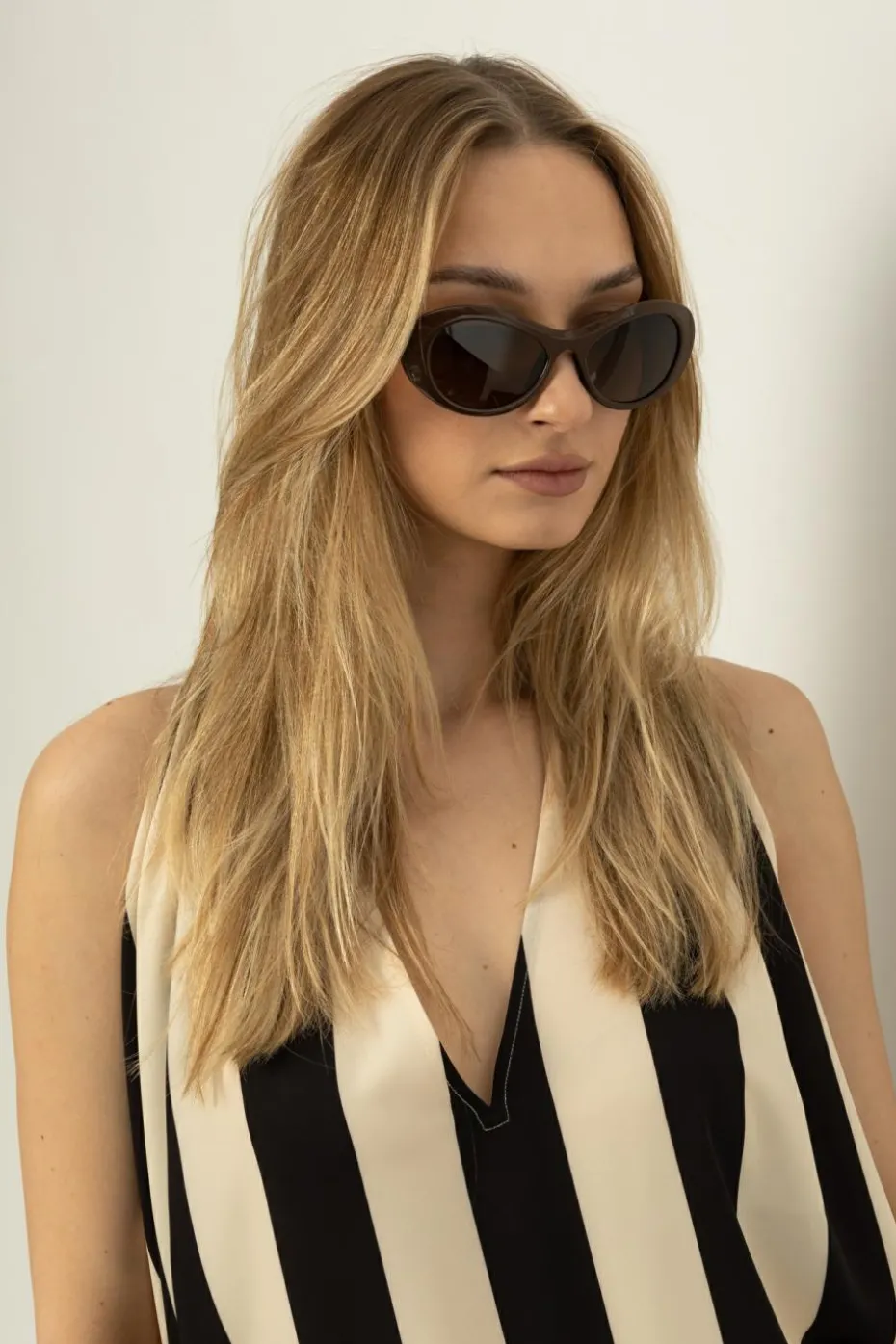 Jacquemus BRĄZOWY Okulary przeciwsłoneczne
