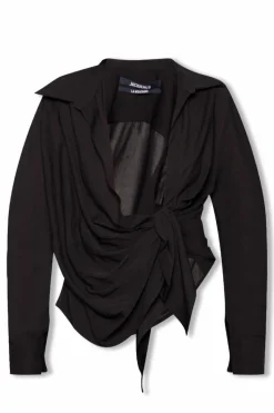 Jacquemus CZARNY Asymetryczny top