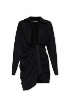 Jacquemus CZARNY Asymetryczna sukienka