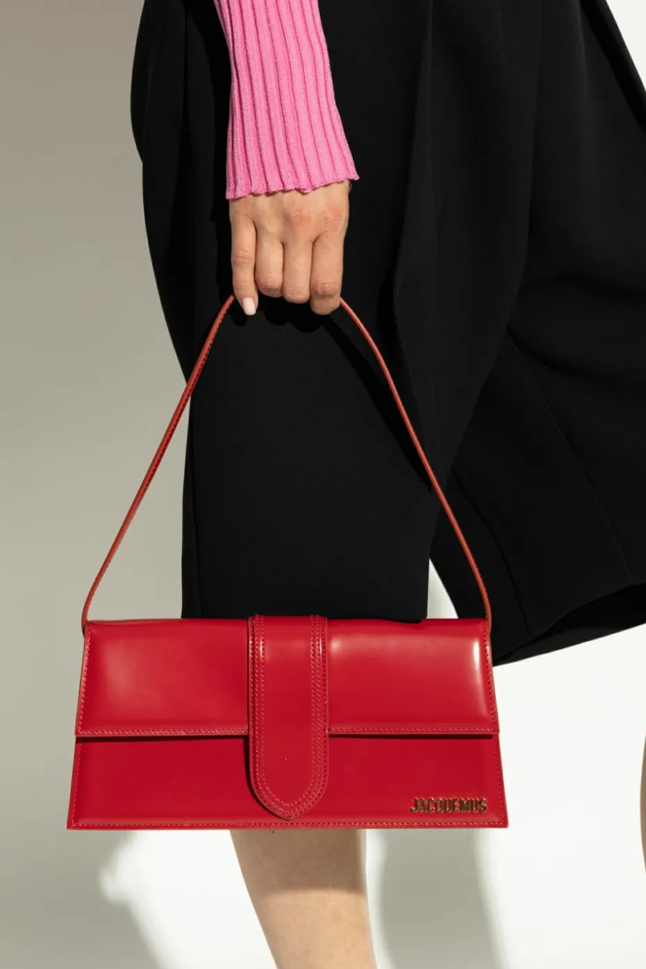 Jacquemus CZERWONY Torba na ramię `Bambino Long`