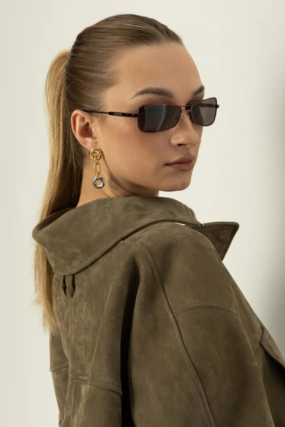 Jacquemus FIOLETOWY Okulary przeciwsłoneczne