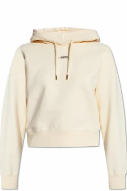 Jacquemus kremowy Bluza z kapturem
