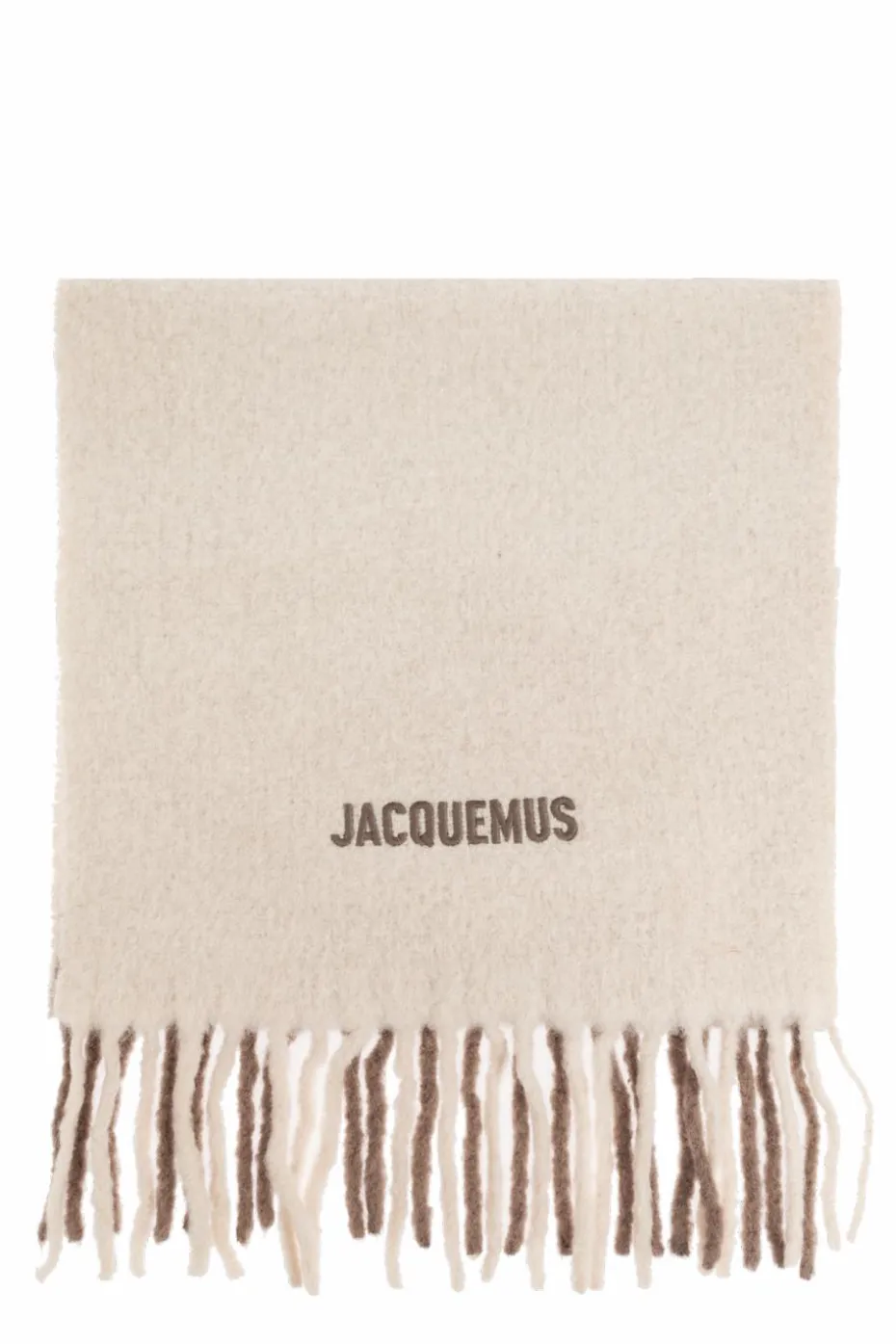 Jacquemus kremowy Szal z logo