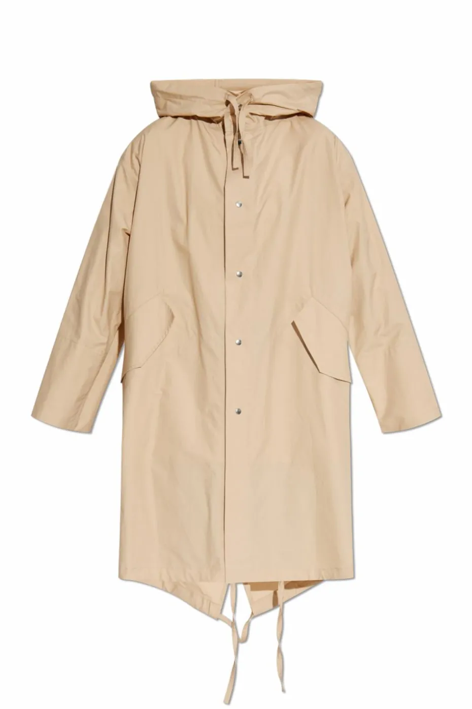 JIL SANDER beżowy Bawełniana parka z kapturem