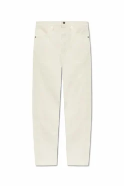 JIL SANDER BIAŁY Jeansy z wysokim stanem