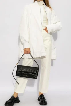 JIL SANDER BIAŁY Jeansy z wysokim stanem