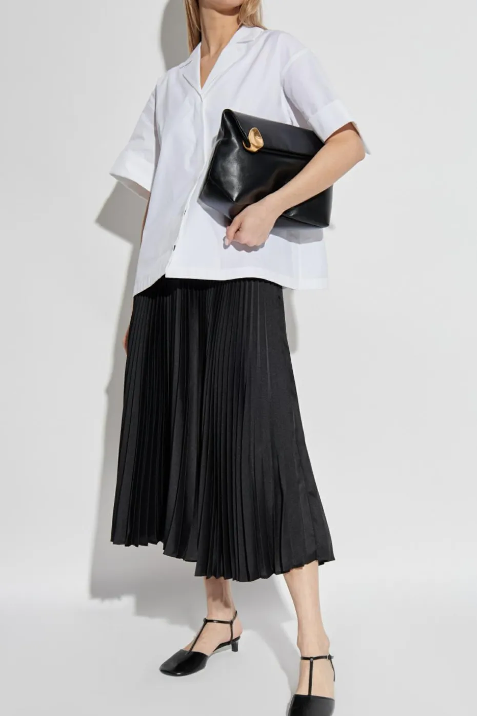 JIL SANDER BIAŁY Koszula z zaszewkami z tyłu
