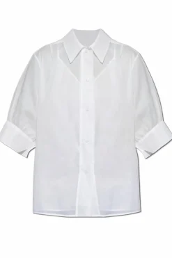 JIL SANDER BIAŁY Koszula z krótkim rękawem