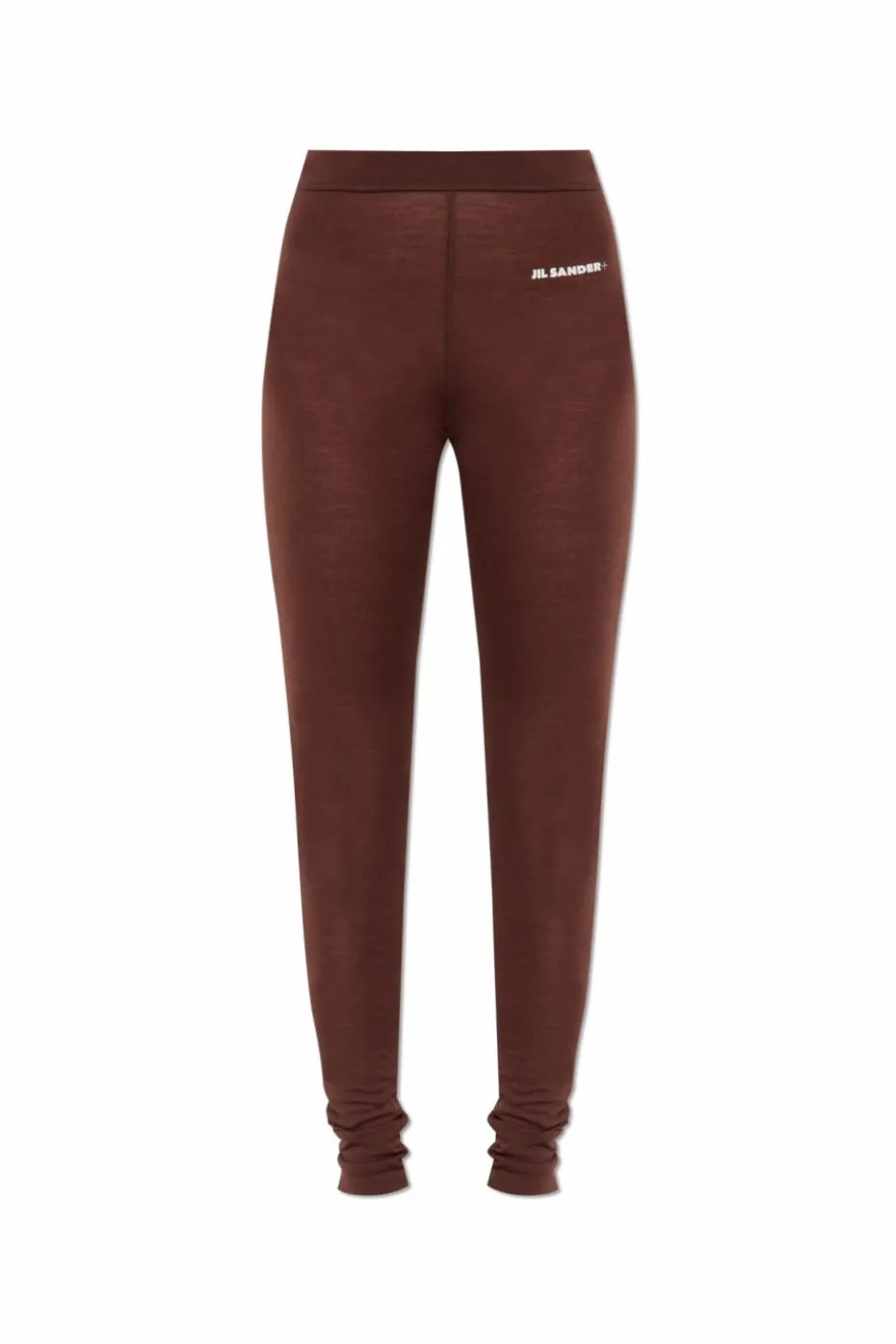 JIL SANDER+ BRĄZOWY Legginsy z logo