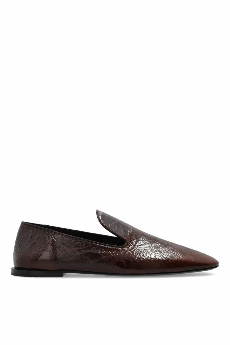JIL SANDER BRĄZOWY Skórzane buty