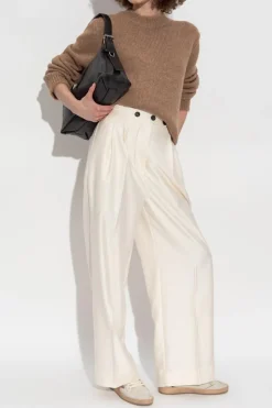 JIL SANDER+ BRĄZOWY Wełniany sweter