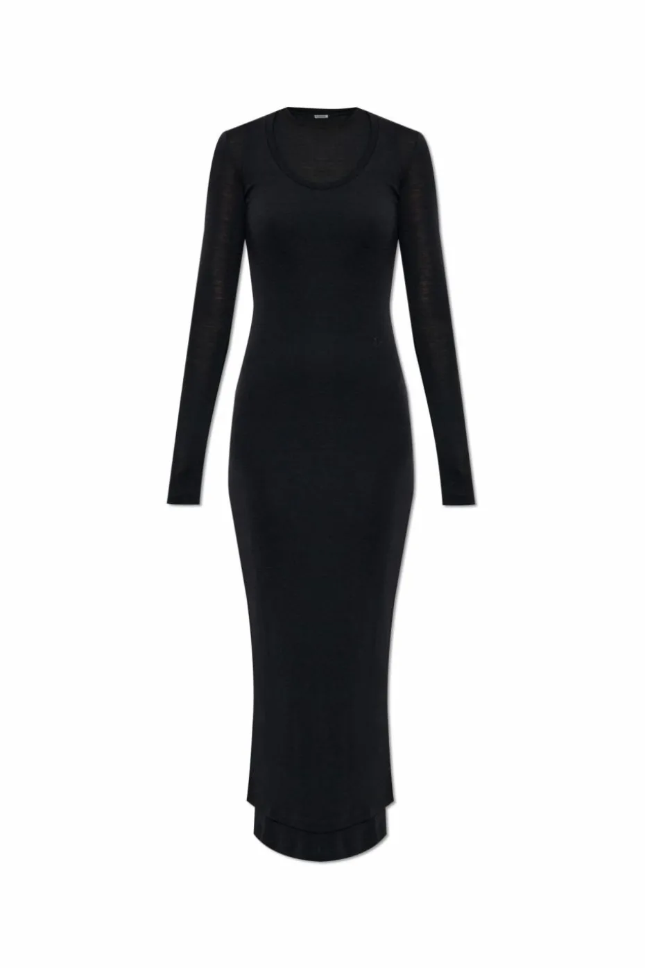 JIL SANDER+ CZARNY Dwuwarstwowa sukienka