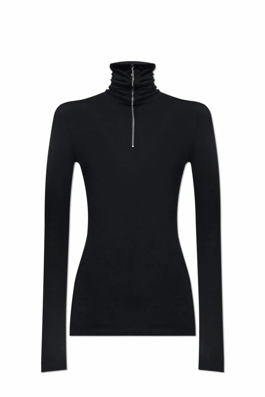 JIL SANDER+ CZARNY Top ze stójką