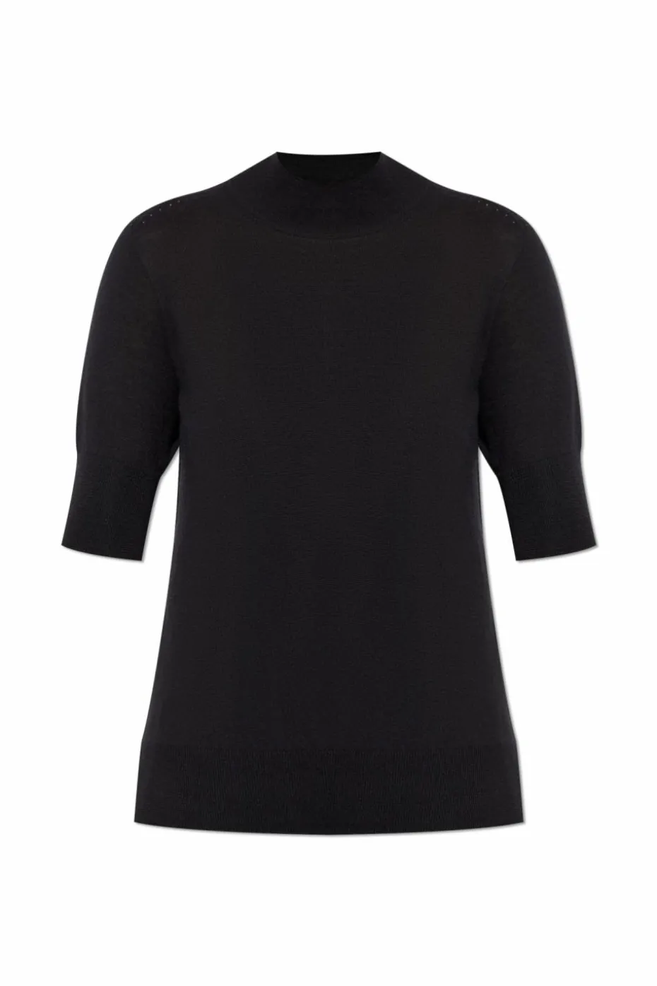JIL SANDER CZARNY Top ze stójką