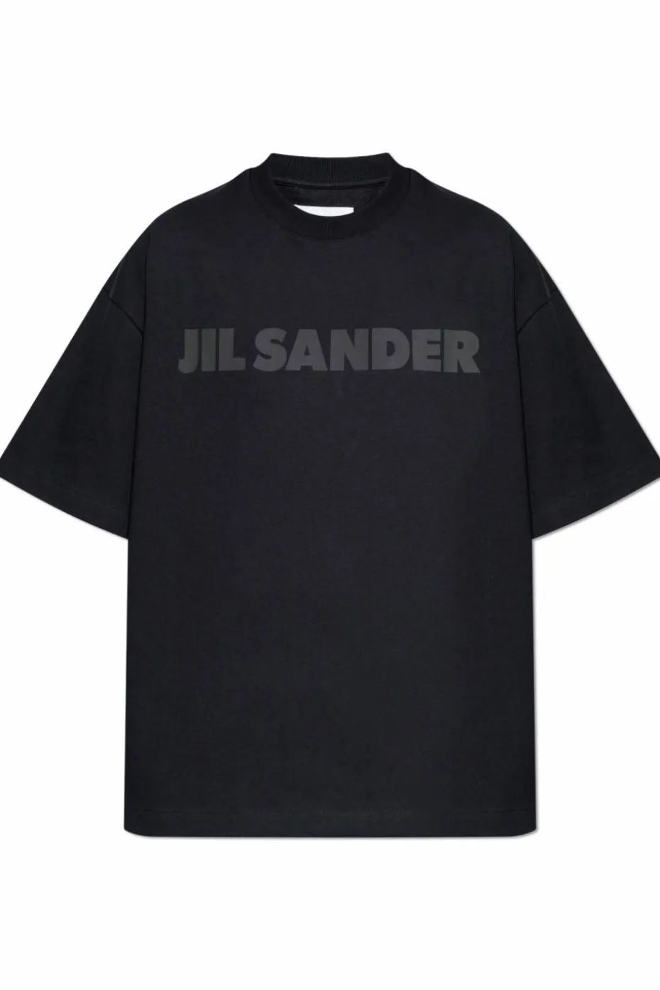 JIL SANDER CZARNY T-shirt z logo