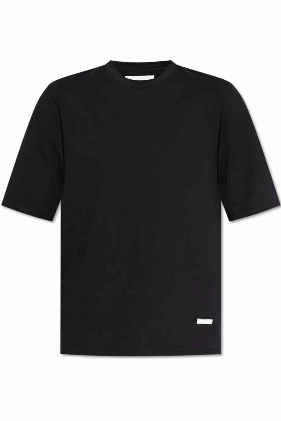 JIL SANDER CZARNY T-shirt z logo