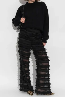 JIL SANDER CZARNY Wełniany sweter