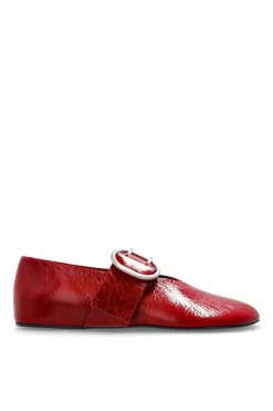 JIL SANDER CZERWONY Skórzane buty