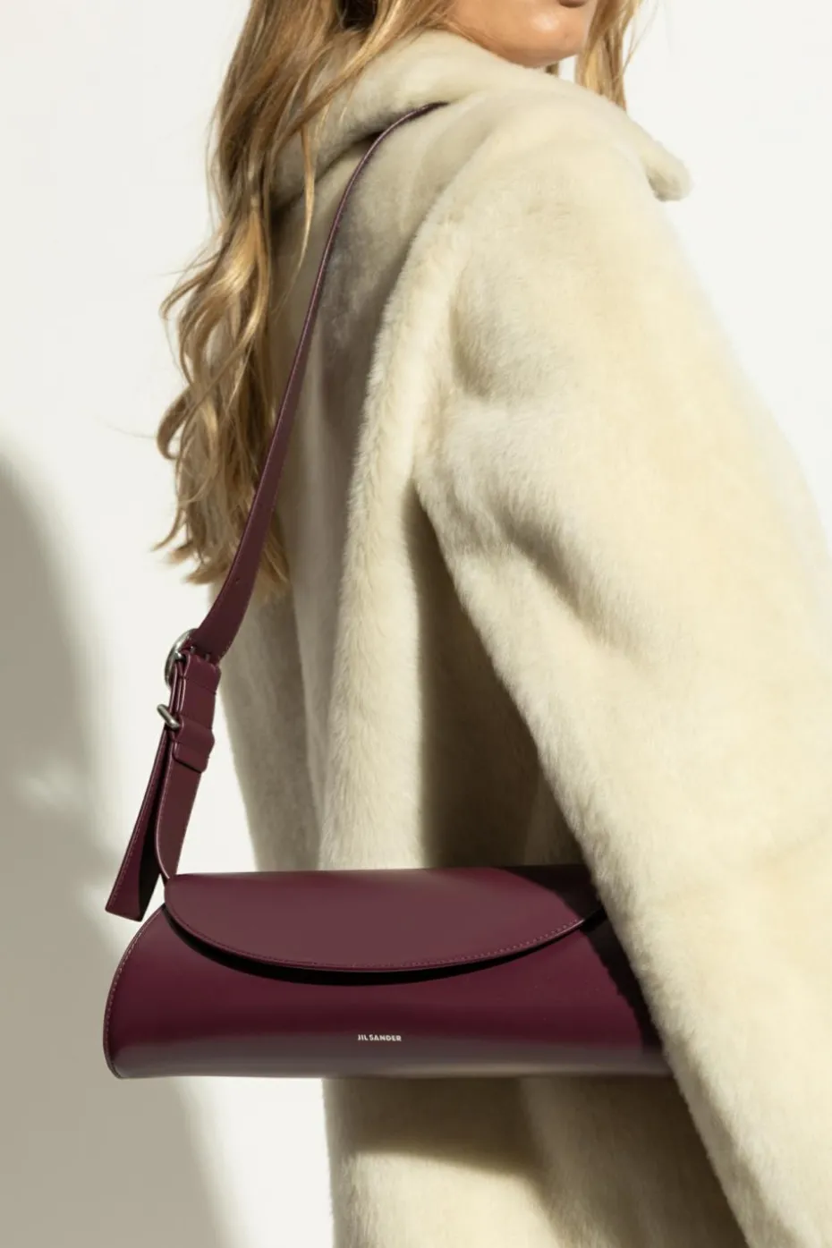 JIL SANDER FIOLETOWY Torba na ramię