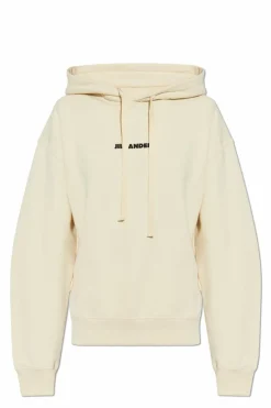 JIL SANDER+ kremowy Bluza z kapturem