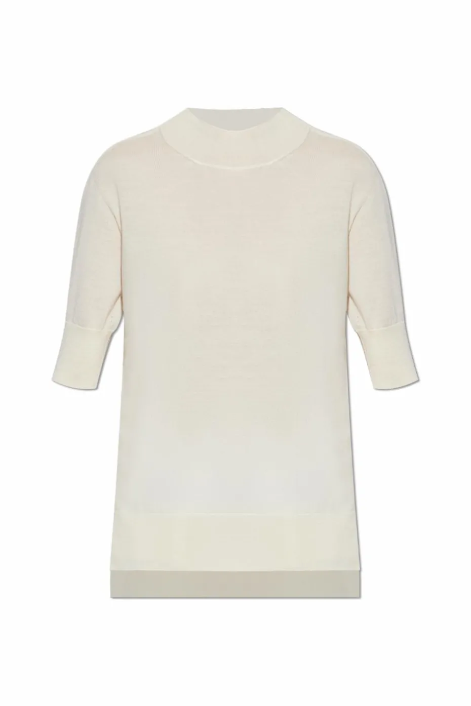 JIL SANDER kremowy Sweter ze stójką