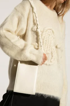 JIL SANDER kremowy Torba na ramię z logo