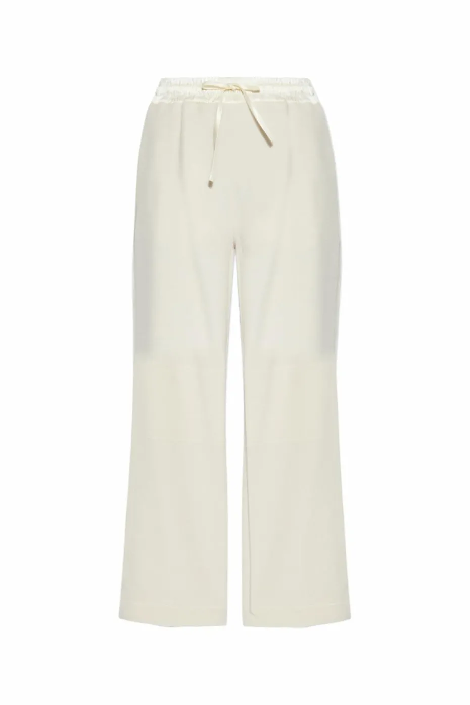 JIL SANDER+ kremowy Wełniane spodnie
