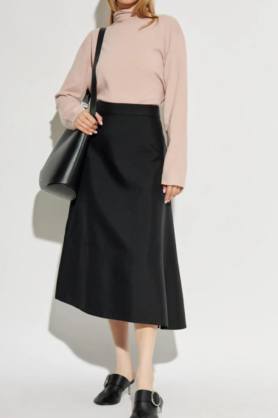 JIL SANDER+ RÓŻOWY Kaszmirowy sweter