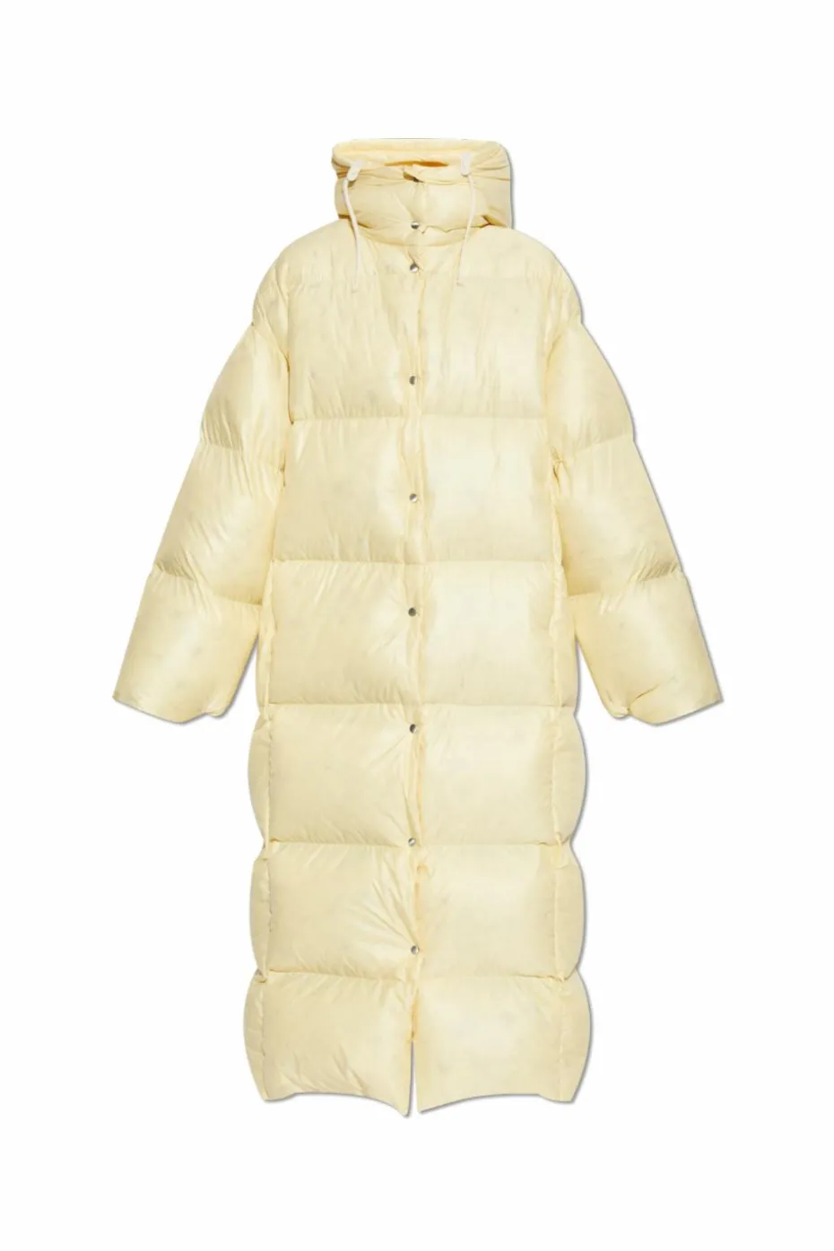 JIL SANDER+ ŻÓŁTY Płaszcz puchowy