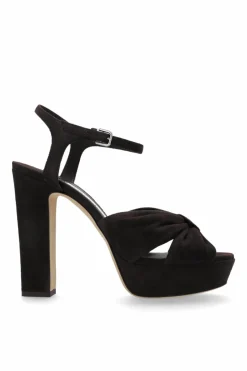Jimmy Choo BRĄZOWY Sandały na platformie `Heloise`
